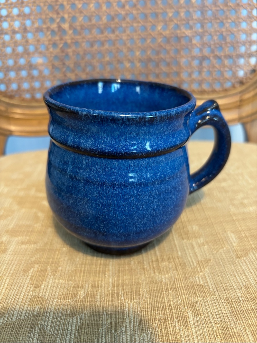 Irish Country Pottery Deep Blue Glazed Ceramic Mug - Home Dining